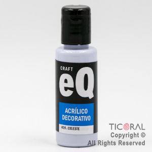 ACRIL.DECOR.EQ 418 CELESTE 50ML X 6 UNIDADES